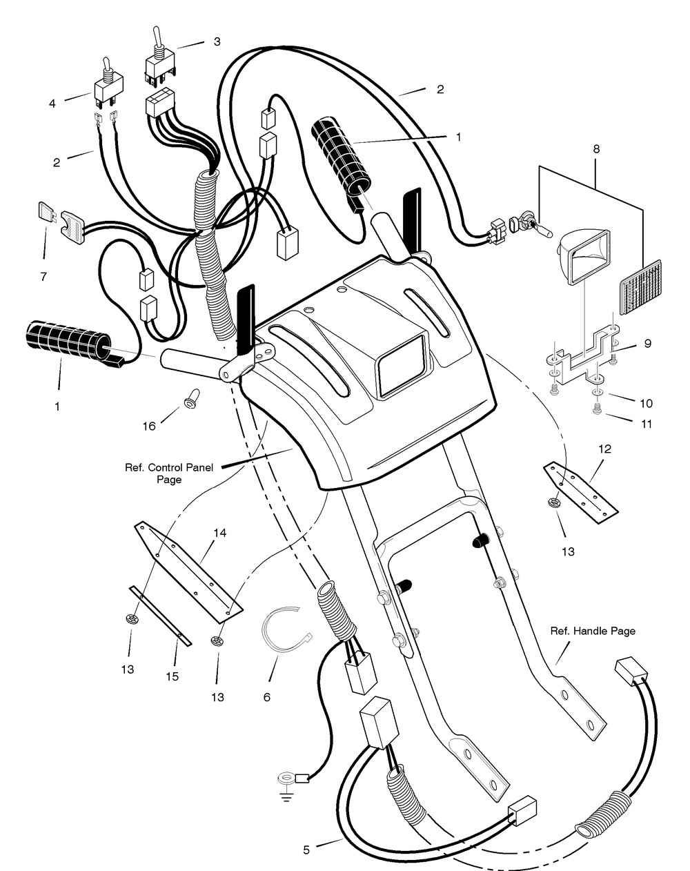 Wiring Diagram and Parts List for C950-52313-1 2004 Briggs and Stratton Snow Blower